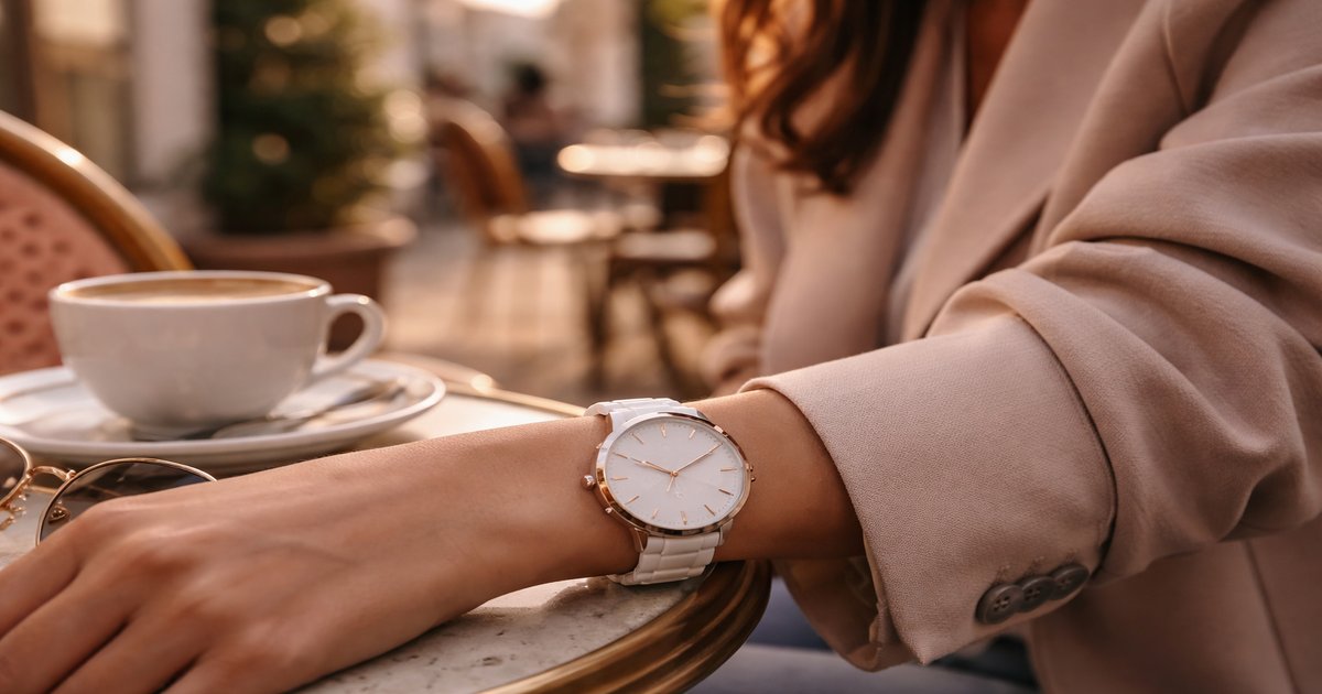 mvmt ceramic watch in use
