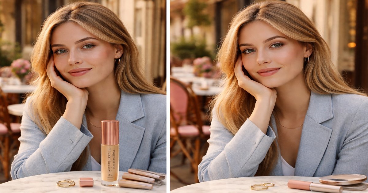makeup revolution foundation in use