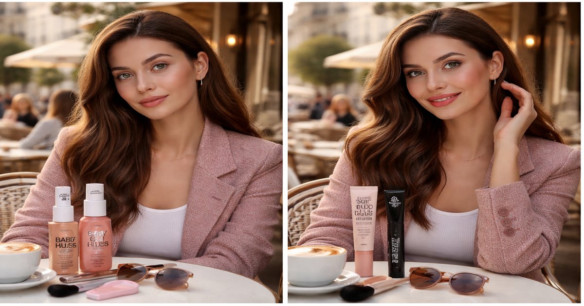 essence makeup in use