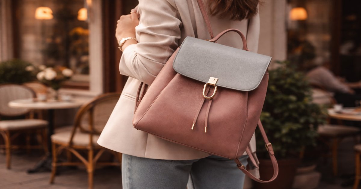 cluse backpack in use